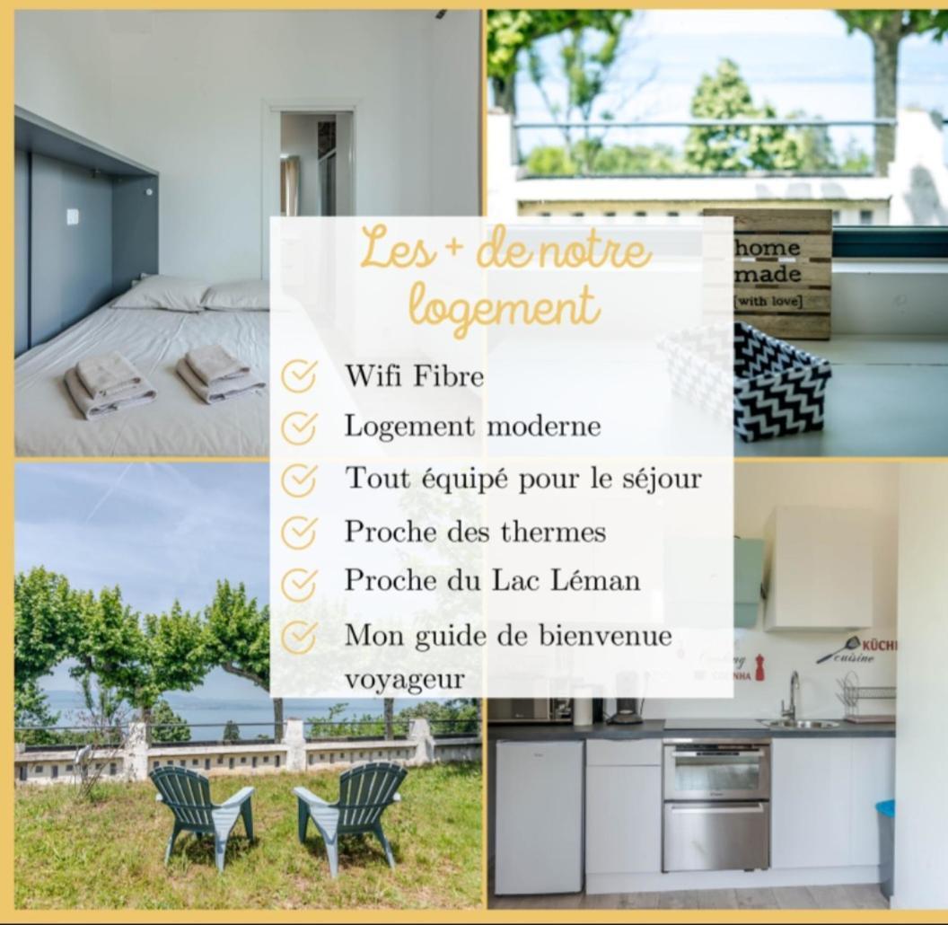 Appartement Cozy 2 Panoramique Lac Leman Thonon-Les-Bains Exterior foto